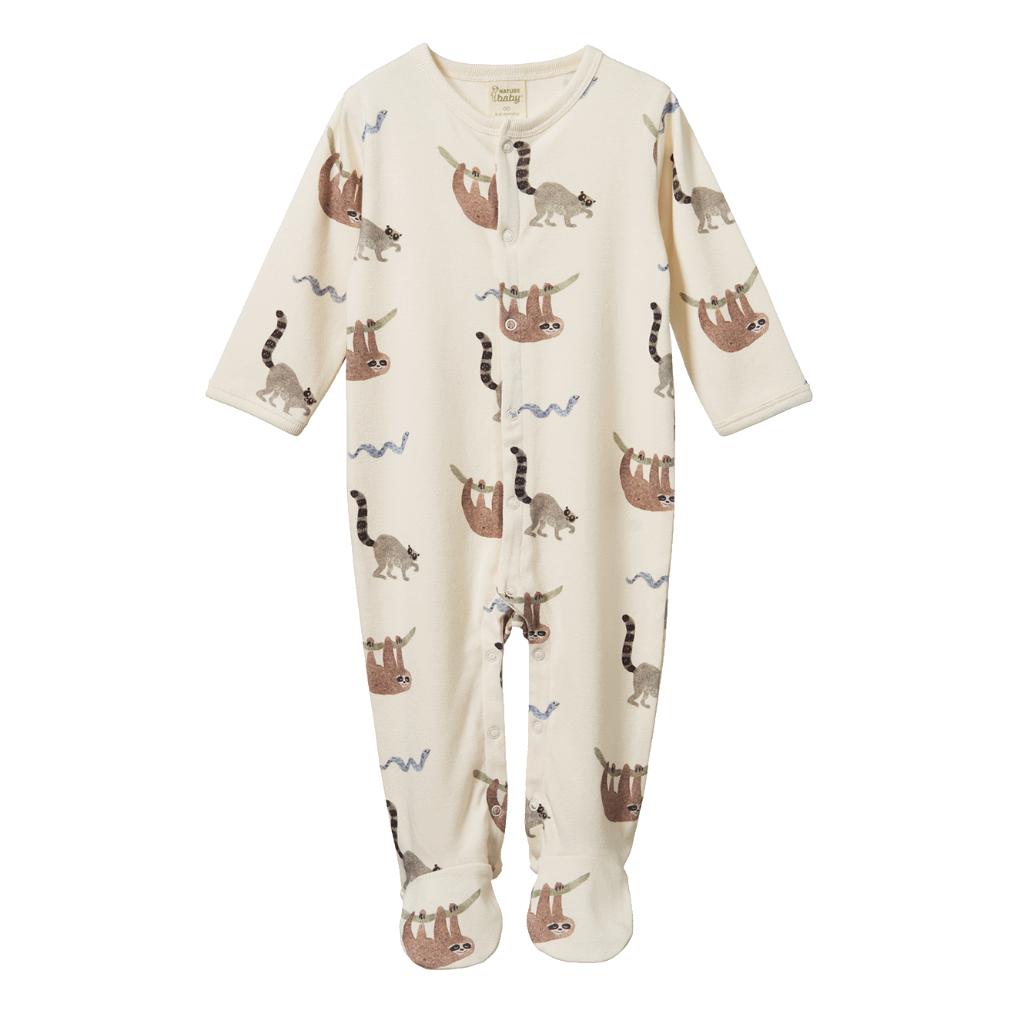 Nature Baby Organic Cotton Stretch & Grow (Sloth Snuggle Print)