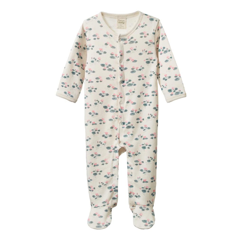 Nature Baby Organic Cotton Stretch & Grow (Waterlilies Print)