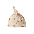 Nature Baby Organic Cotton Knotted Beanie (Petite Flora Stamp Print)