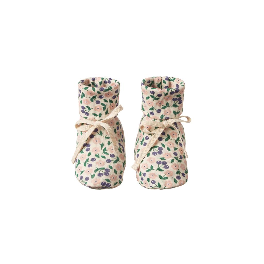 Nature Baby Organic Cotton Booties (Briarwood Print)