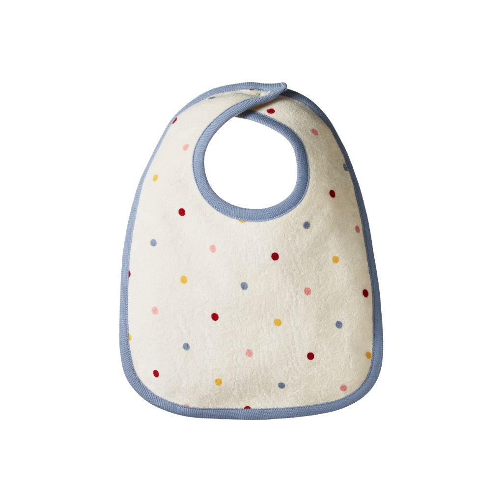 Nature Baby Organic Cotton Reversible Bib (Polka Dot Dusky Print)