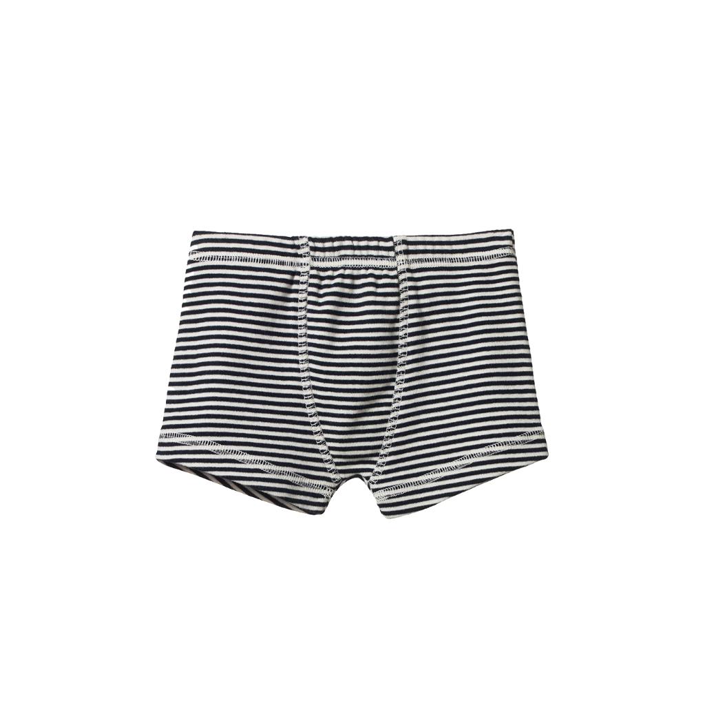 Nature Baby Organic Cotton Boxer Shorts (Navy Stripe)