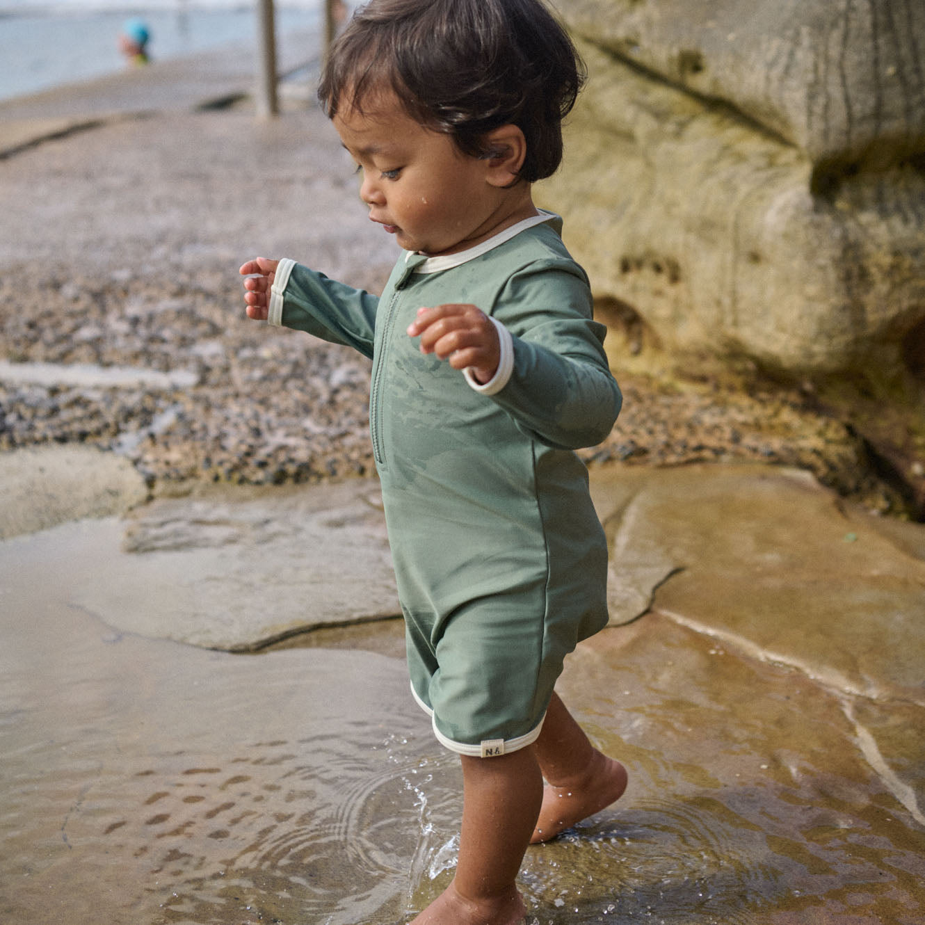 Nature Baby One Piece Bathing Trunks (Olive)