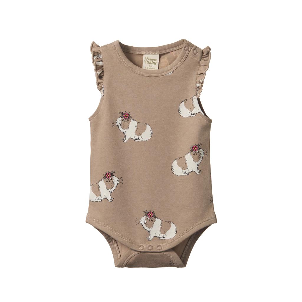 Nature Baby Organic Cotton Fleur Bodysuit (Moon Flower Gala Print)