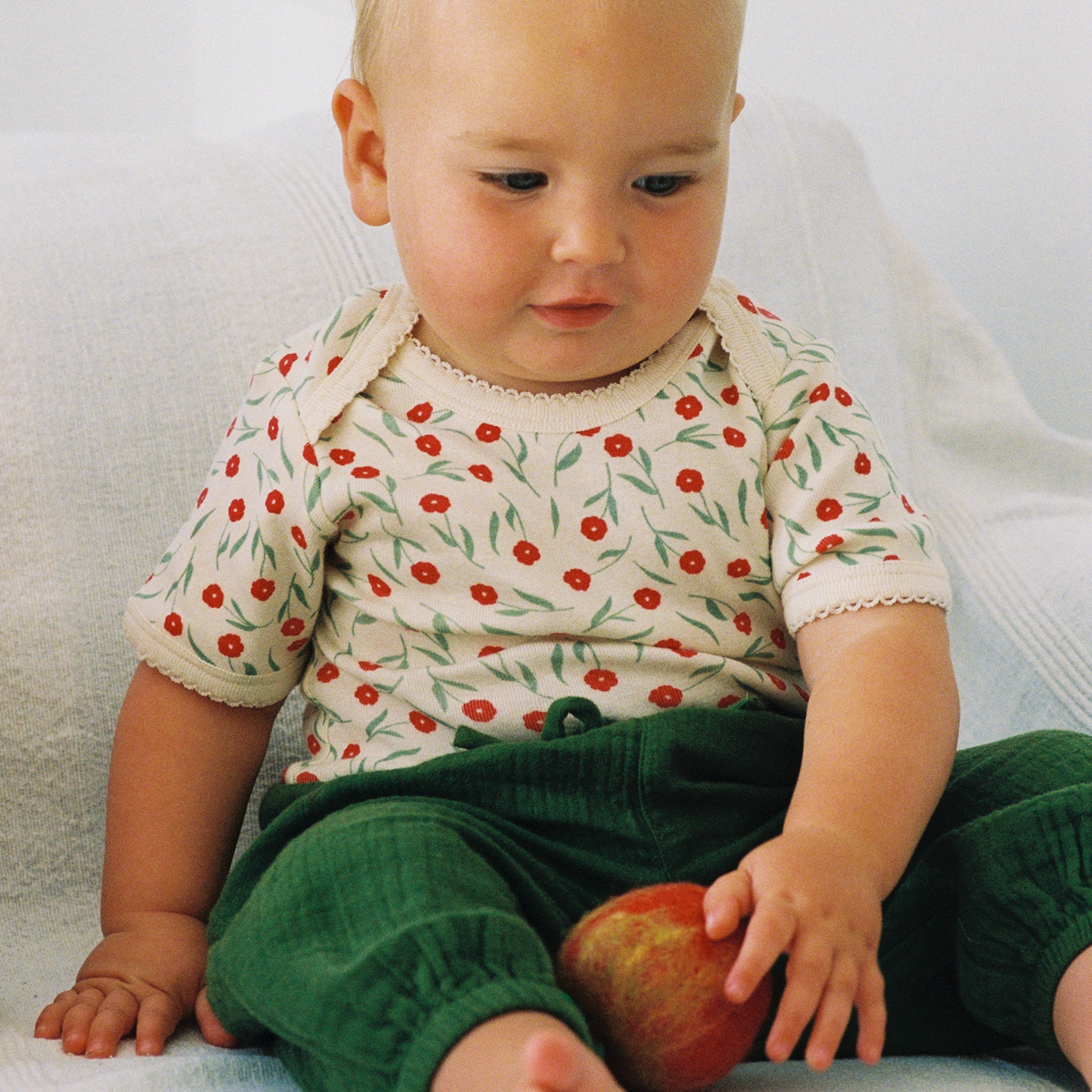 Nature Baby Organic Cotton S/S Bodysuit (Snorkel Print)