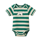 Nature Baby Organic Cotton S/S Bodysuit (Dog Walk Peppermint Print)