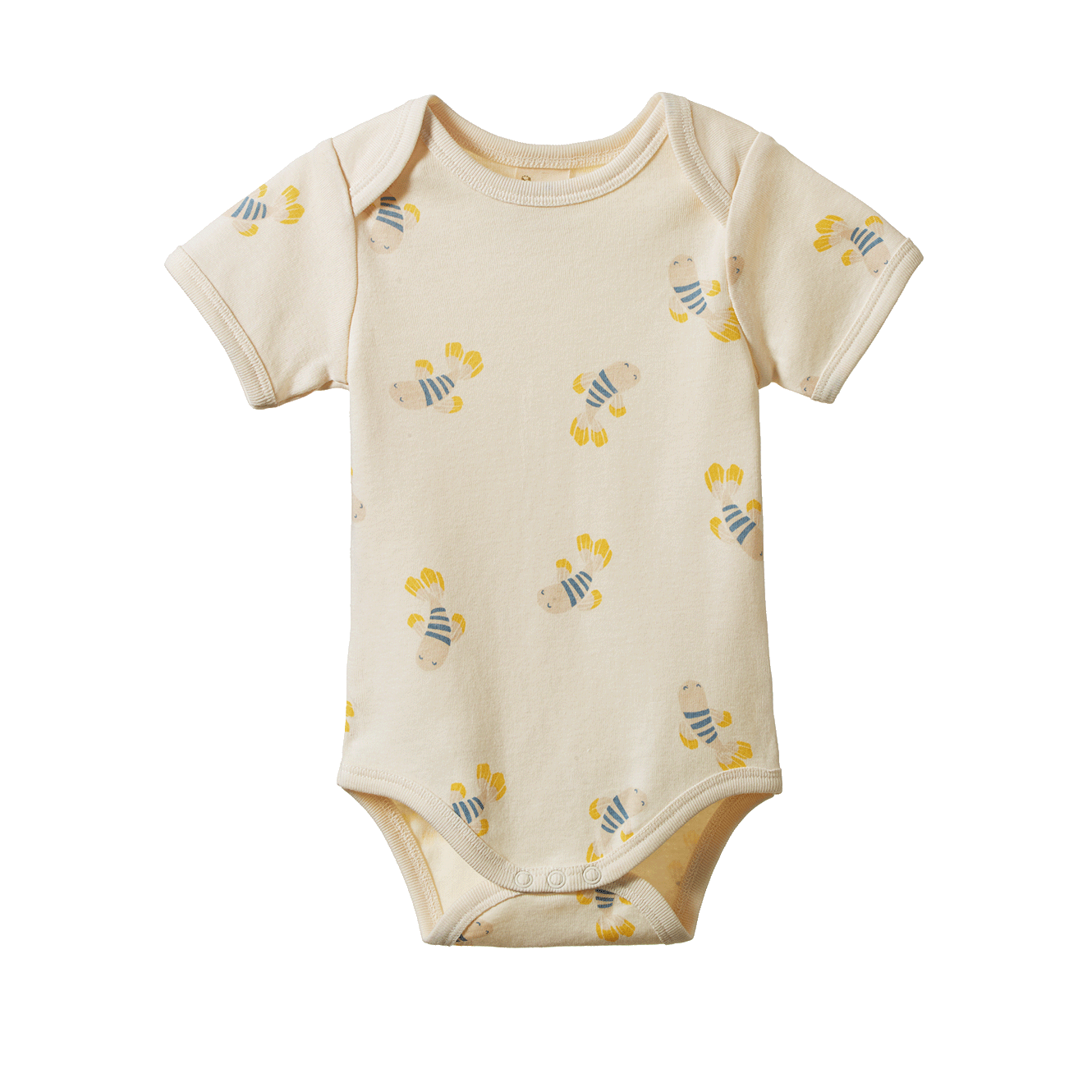 Nature Baby Organic Cotton S/S Bodysuit (Fish Fable Print)