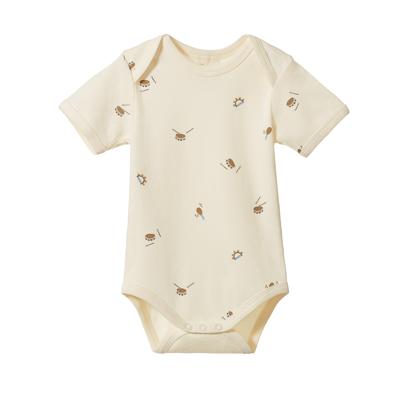 Nature Baby Organic Cotton S/S Bodysuit (Mini Music Print)