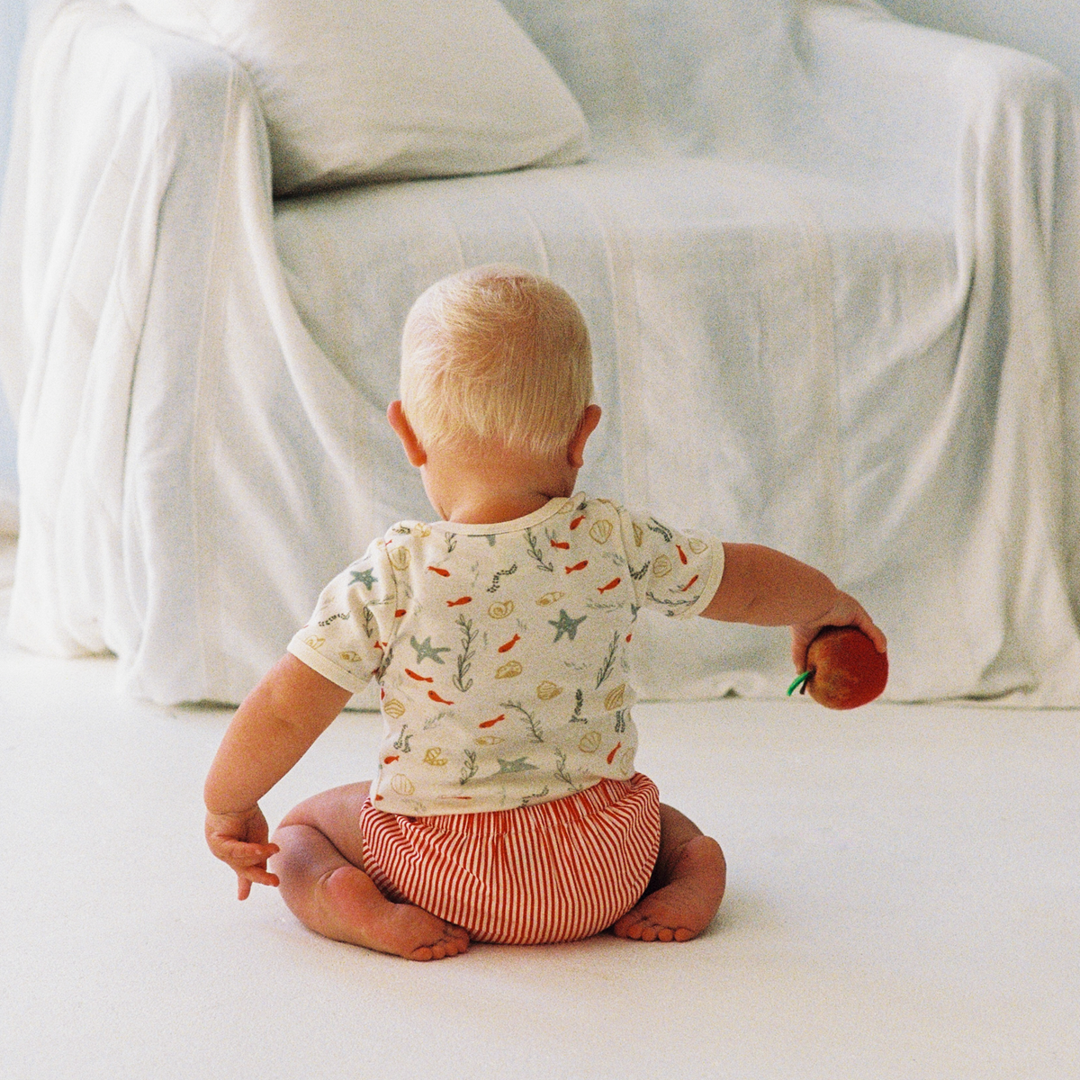 Nature Baby Organic Cotton S/S Bodysuit (Snorkel Print)