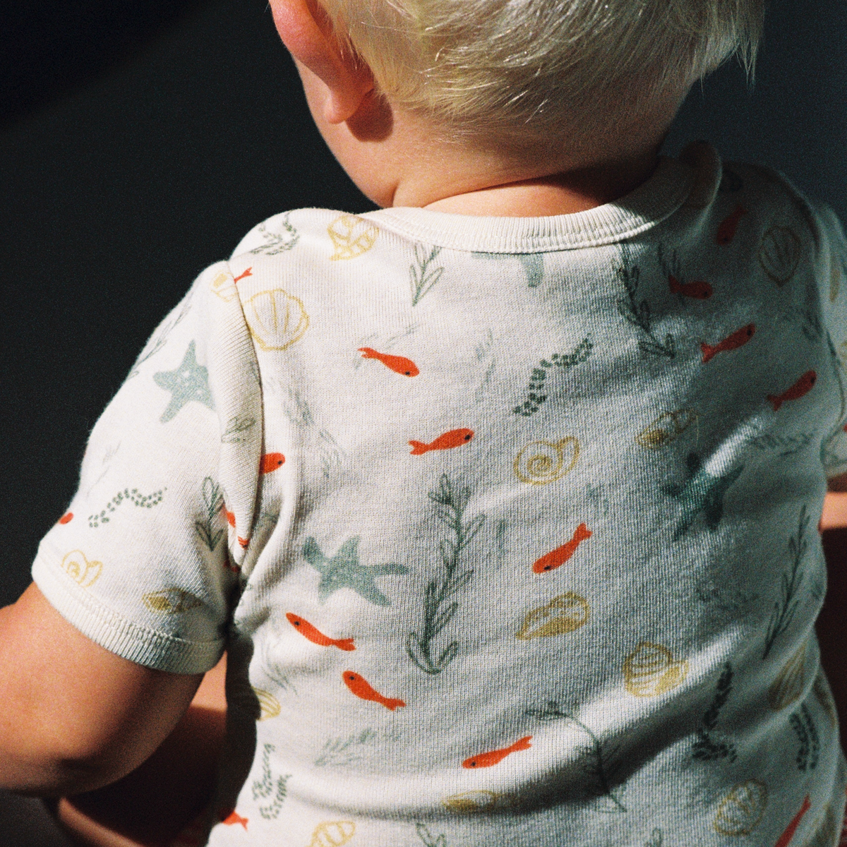 Nature Baby Organic Cotton S/S Bodysuit (Snorkel Print)