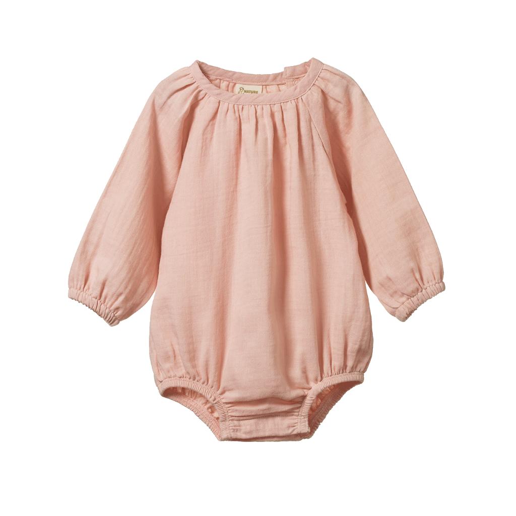 Nature Baby Meadow Bodysuit (Rose Dust Crinkle)