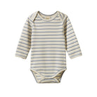 Nature Baby Organic Cotton L/S Bodysuit (Horizon Stripe)