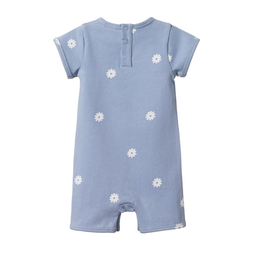 Nature Baby Organic Cotton S/S Quincy Romper (Chamomile Dusky Print)