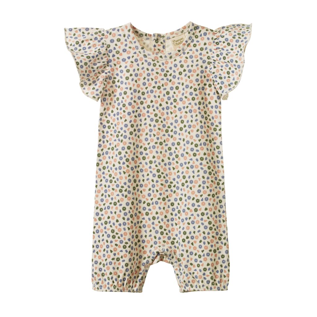 Nature Baby Tilly Suit (Chamomile Blooms Print)