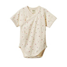 Nature Baby Organic Cotton Pointelle S/S Kimono Bodysuit (Posey Blossom Print)