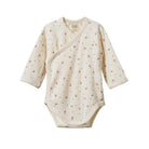 Nature Baby Organic Cotton Pointelle L/S Kimono Bodysuit (Posey Blossom Print)