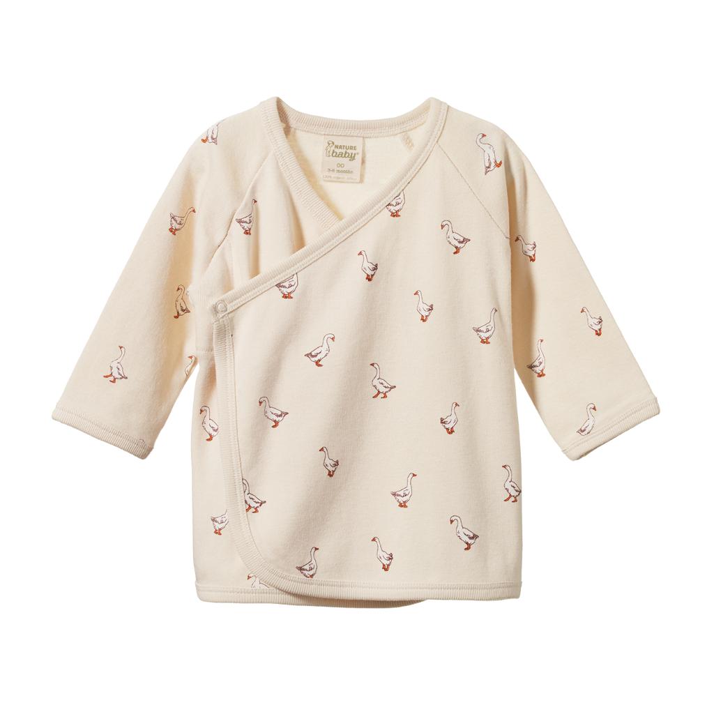 Nature Baby Organic Cotton Kimono Jacket (Goosey Print)