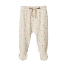Nature Baby Organic Cotton Pointelle Footed Romper Pants (Posey Blossom Print)