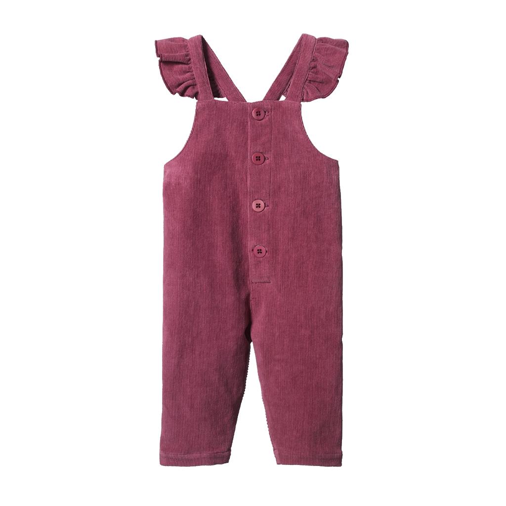 Nature Baby Cord Orchard Overalls (Rhubarb)