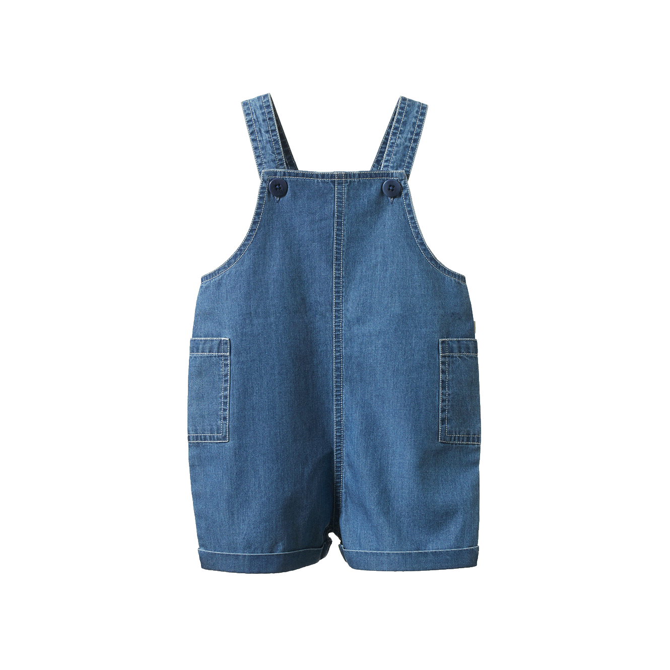 Nature Baby Tucker Shortie Overalls Chambray (Sky)