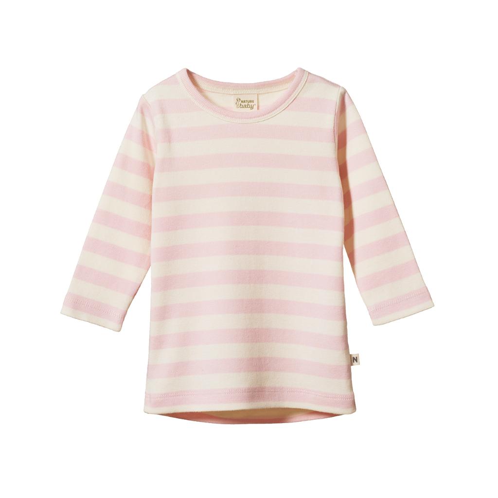 Nature Baby Organic Cotton Cloud Tee (Cotton Candy Stripe)