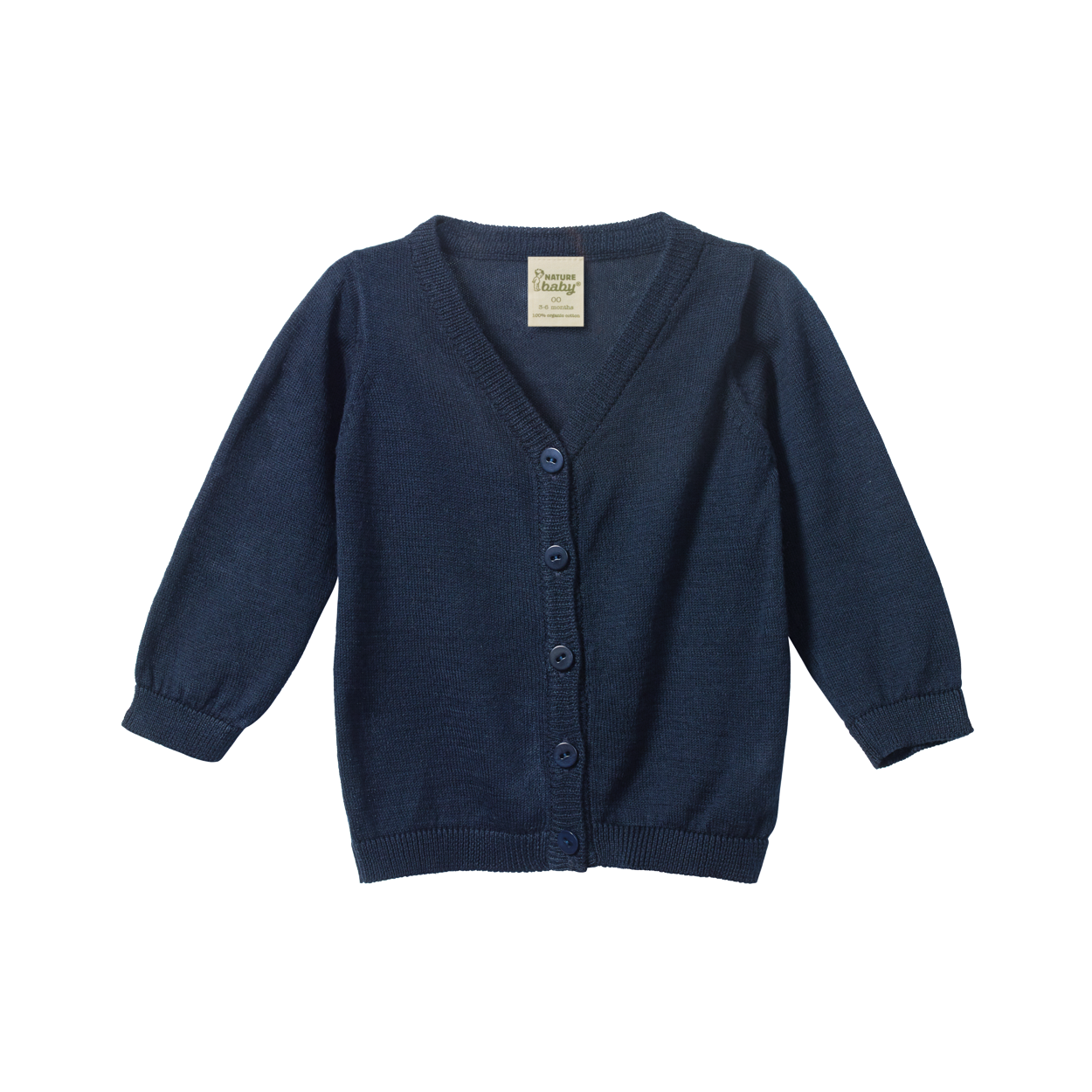 Nature Baby Light Cotton Knit Cardigan (Navy)