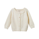 Nature Baby Piper Cardigan (Natural Pointelle) - Girls