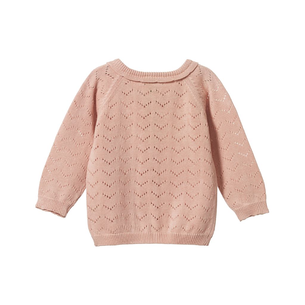 Nature Baby Piper Cardigan (Rose Bud Pointelle)