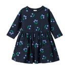 Nature Baby L/S Twirl Dress (Winter Berry Navy Print)