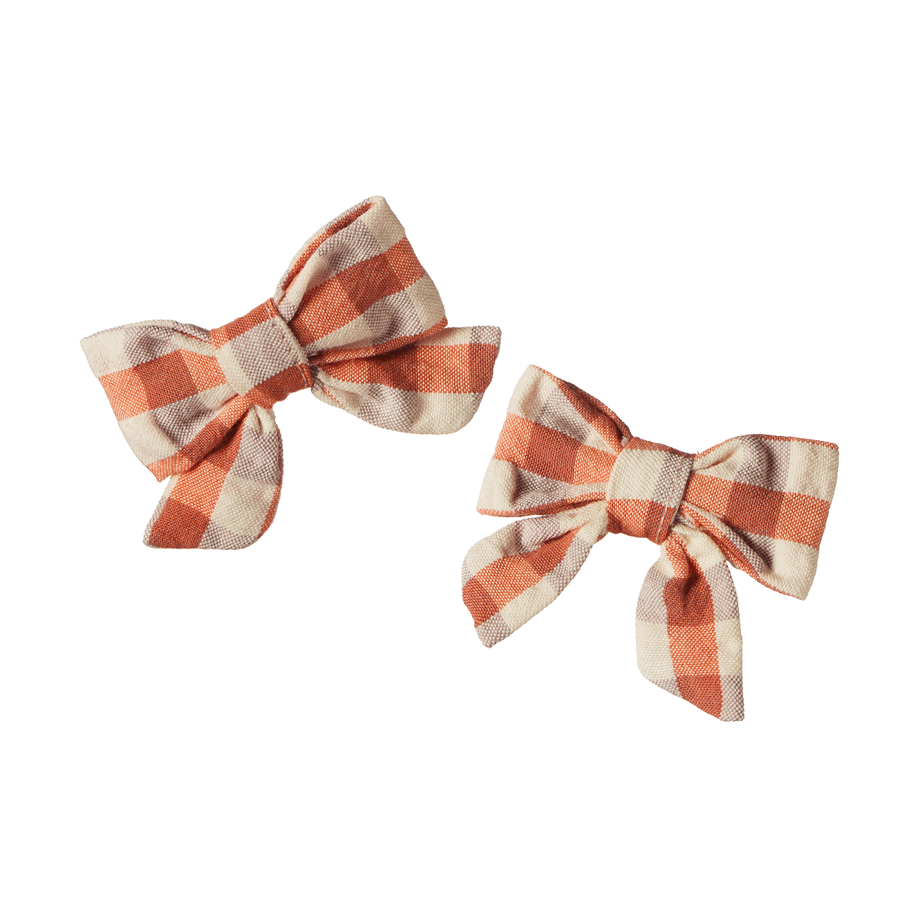 Nature Baby Bow Hair Clips 2pk (Dandelion Gingham)