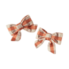 Nature Baby Bow Hair Clips 2pk (Dandelion Gingham)