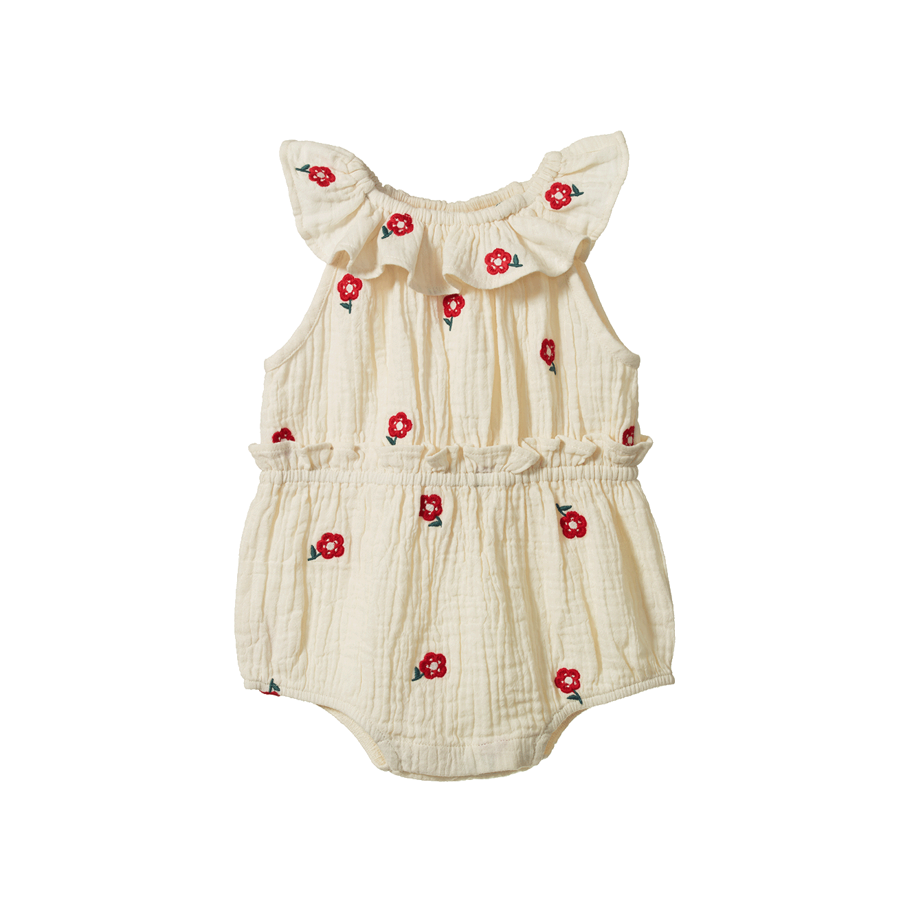 Nature Baby Muslin Plum Suit (Red Flora)