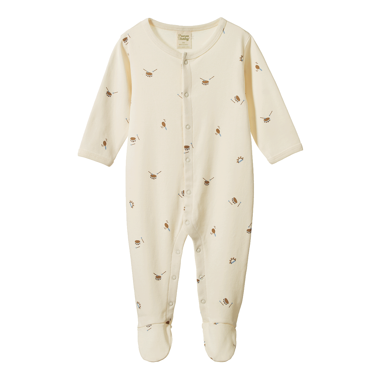 Nature Baby Organic Cotton Stretch & Grow (Mini Music Print)