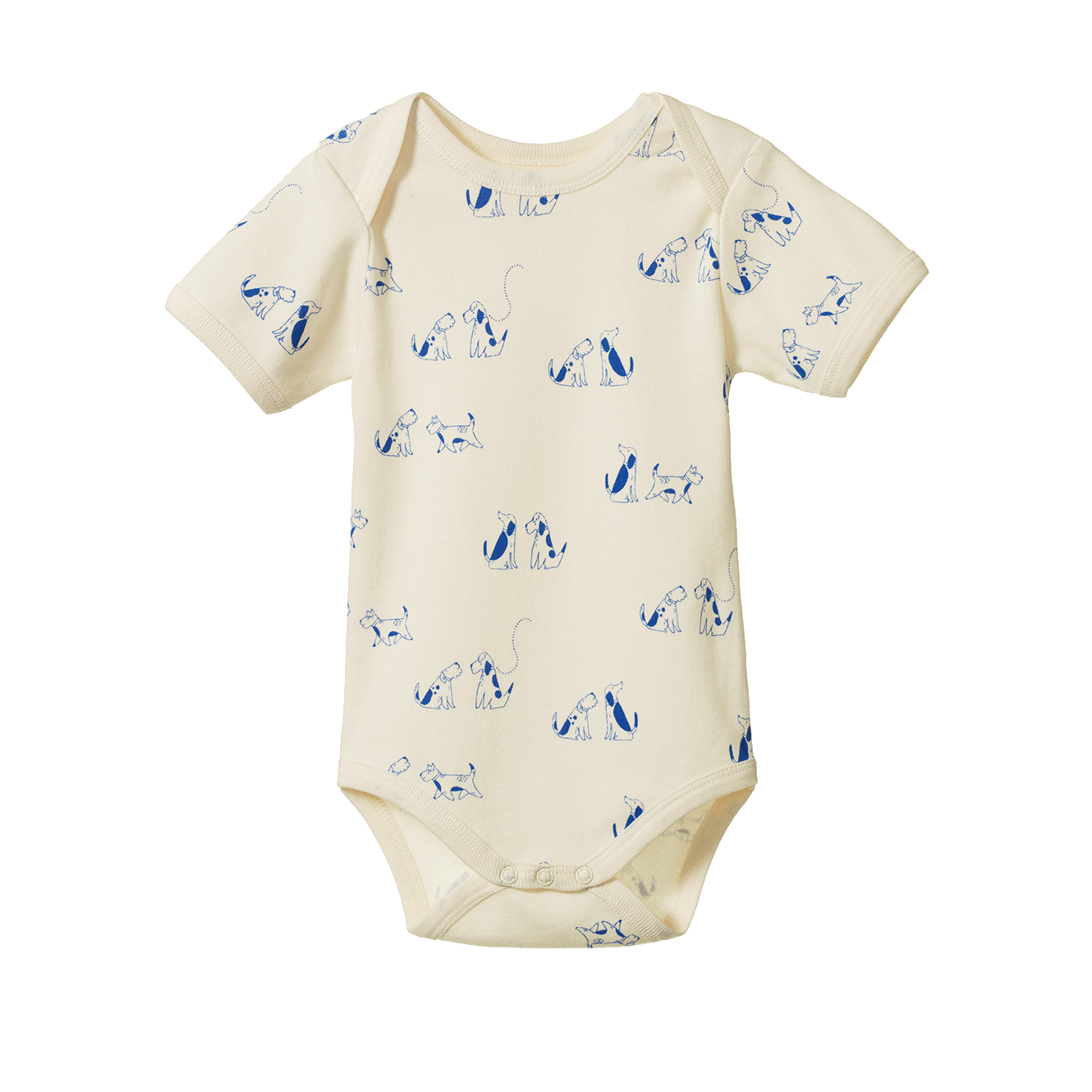 Nature Baby Organic Cotton S/S Bodysuit (Dog Walk Print)