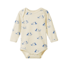 Nature Baby Organic Cotton L/S Bodysuit (Dog Walk Print)
