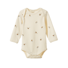 Nature Baby Organic Cotton L/S Bodysuit (Mini Music Print)