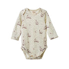 Nature Baby Merino L/S Bodysuit (Rabbitty Print)