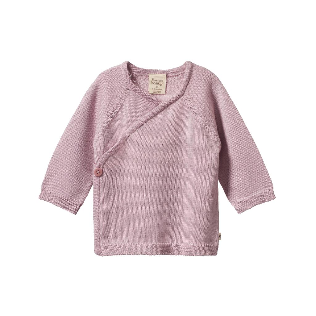 Nature Baby Merino Knit Kimono Jacket (Lilac)