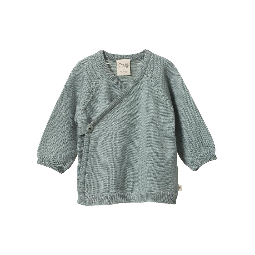 Nature Baby Merino Knit Kimono Jacket (Sage)