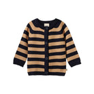 Nature Baby Merino Knit Cardigan (Navy/Caramel Stripe)