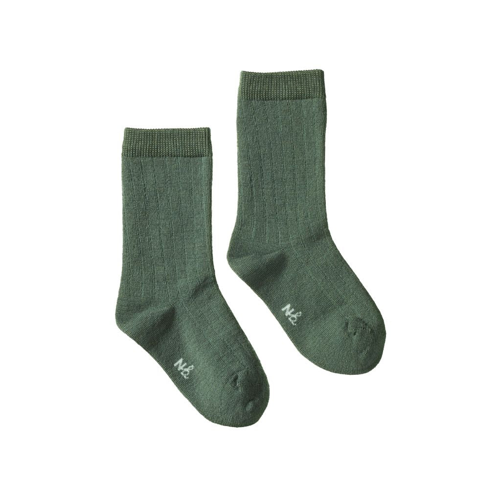 Nature Baby Organic Wool Rib Socks (Nettle)