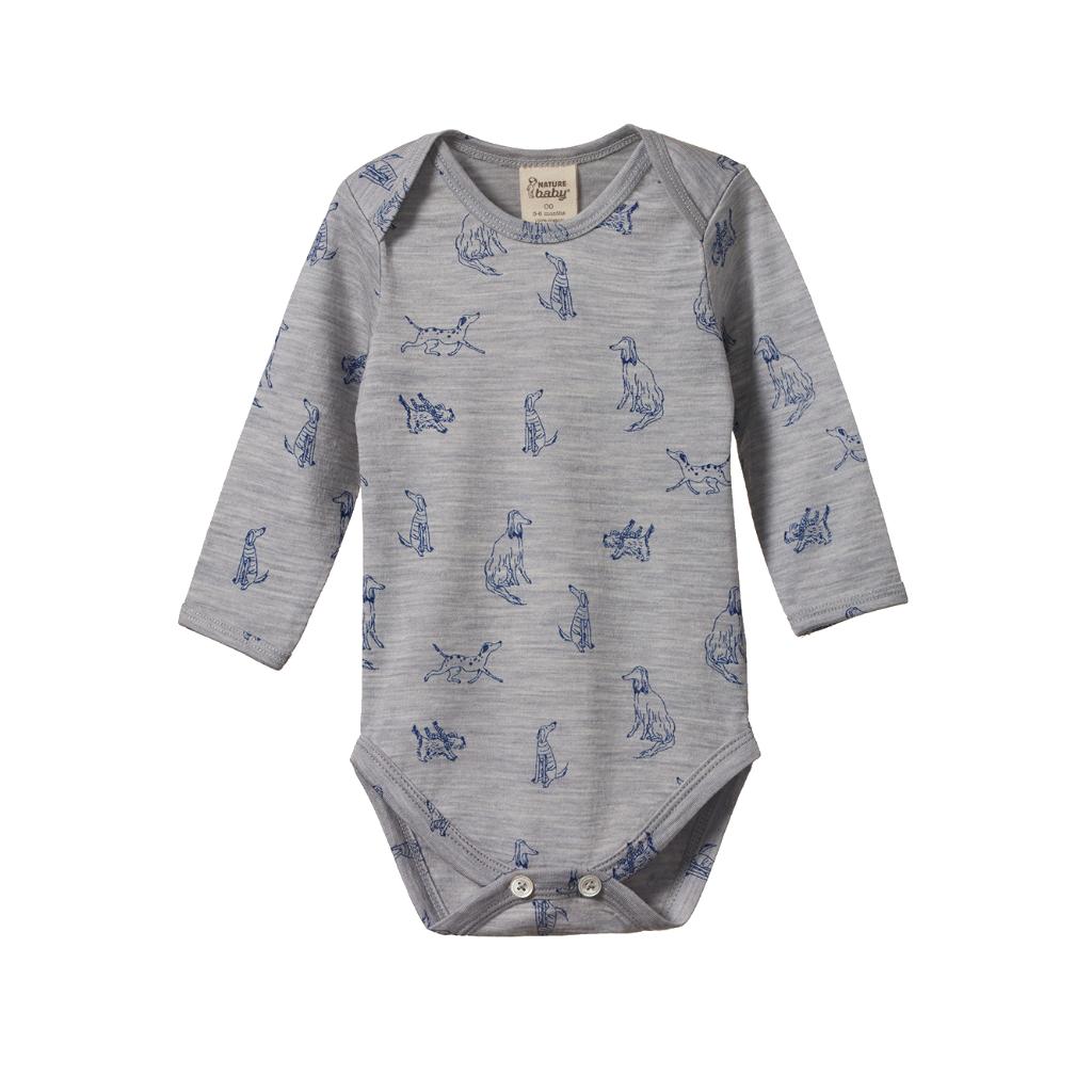 Nature Baby Merino L/S Bodysuit (Best Friend Print)