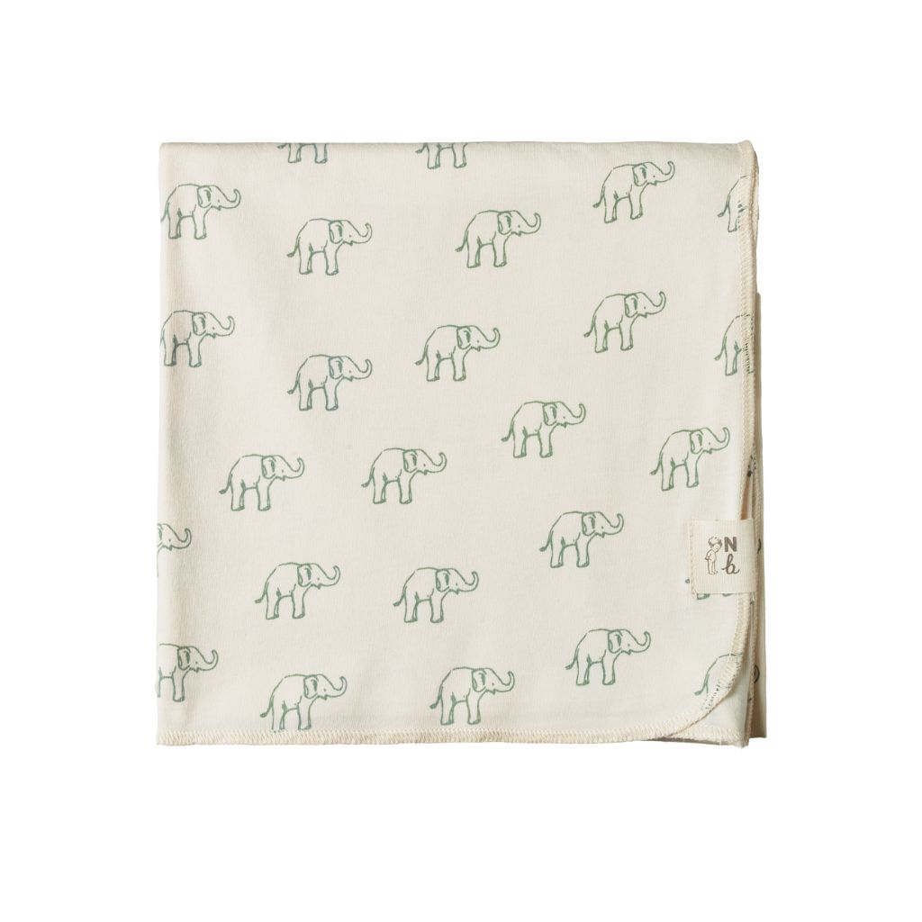 Nature Baby Organic Cotton Wrap (Elephant Print)