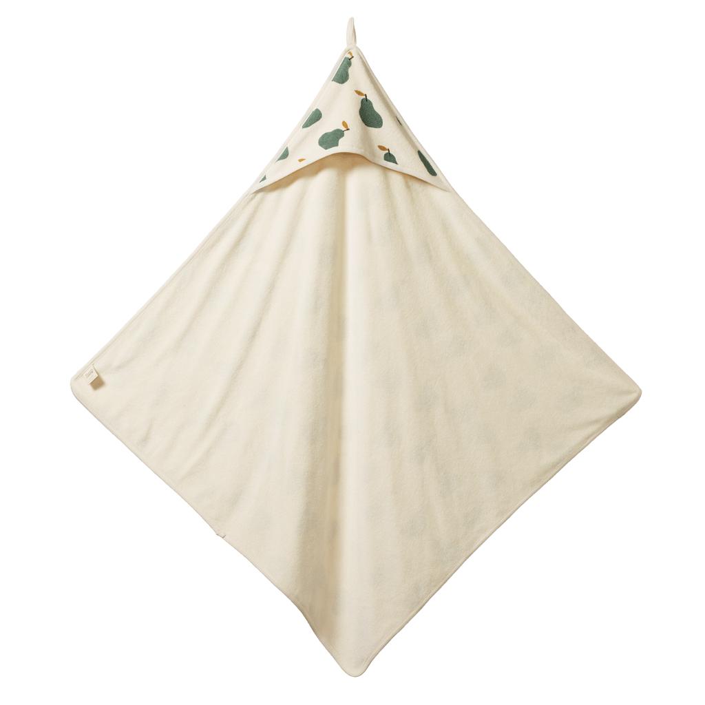 Nature Baby Organic Cotton Hooded Towel (Pear Print)
