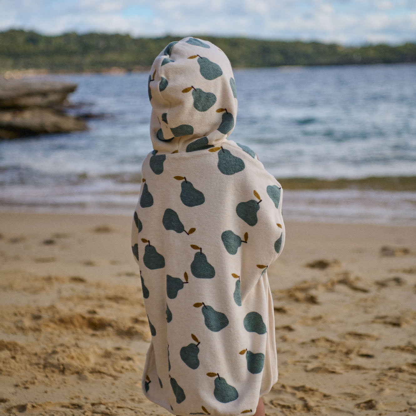 Nature Baby Poncho Towel (Pear Print)