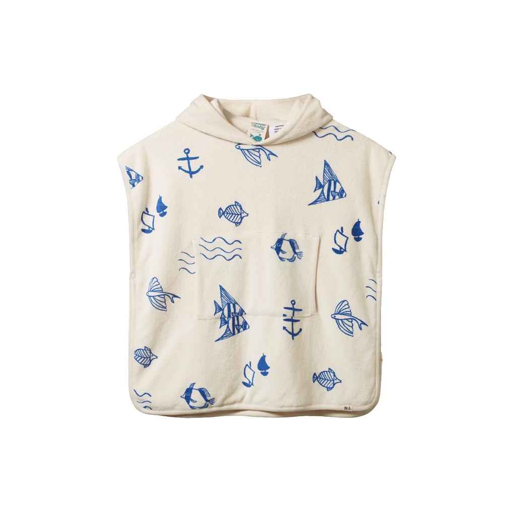 Nature Baby Poncho Towel (Atlantic Print Terry)