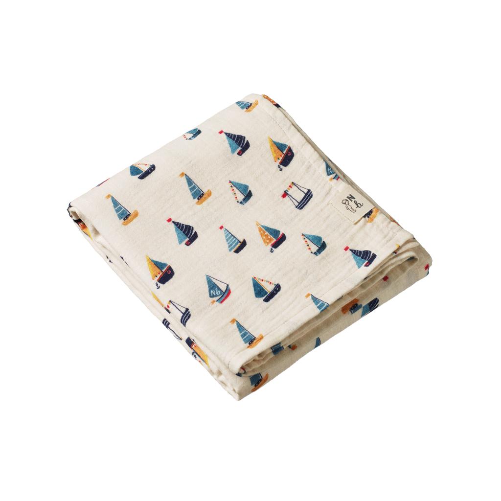Nature Baby Muslin Wrap (Regatta Print) – Junior Kids Store