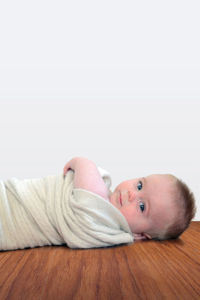 Merino & Possum Heirloom Baby Blanket