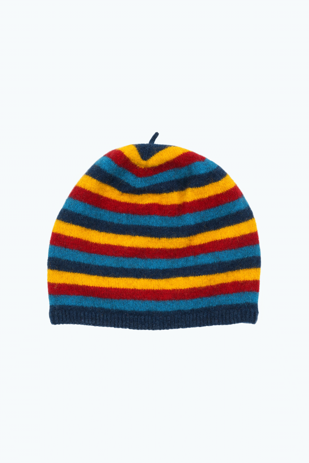 Merino & Possum Kids Striped Beanie (Twilight)