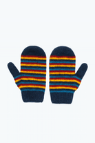 Merino & Possum Kids Striped Mittens (Twilight)